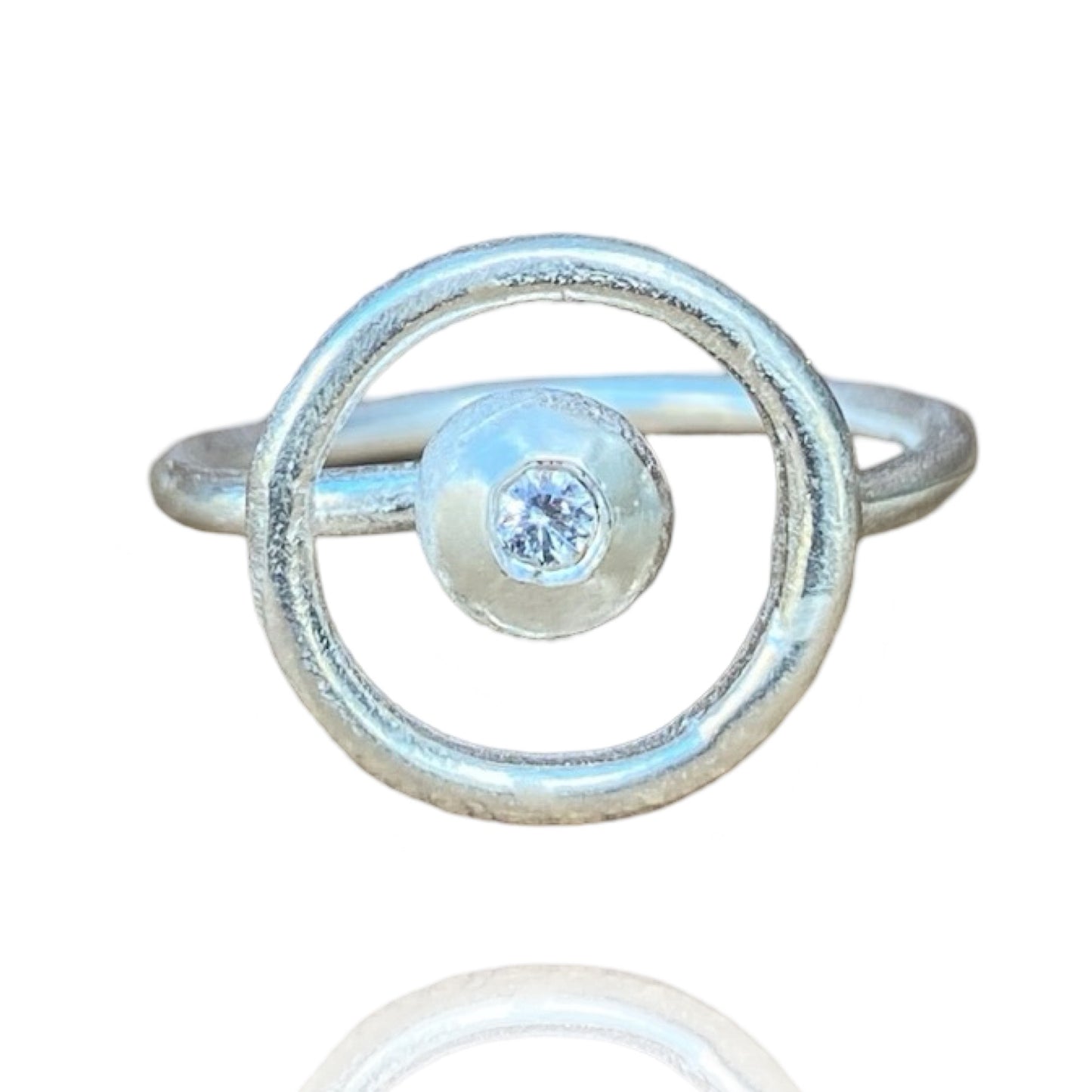Inner Circle Ring with Gemstone