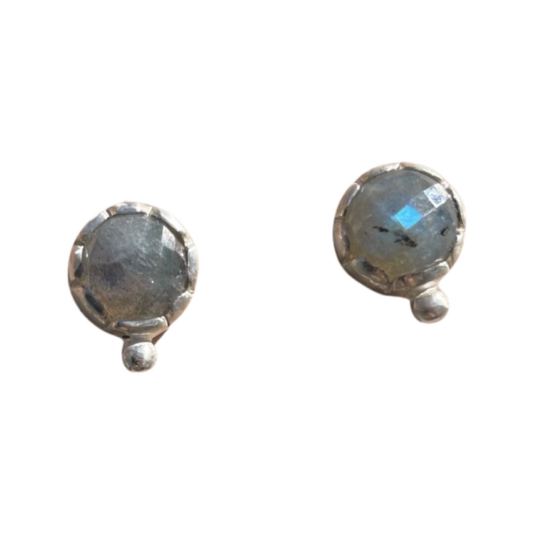 Faceted Labradorite Studs