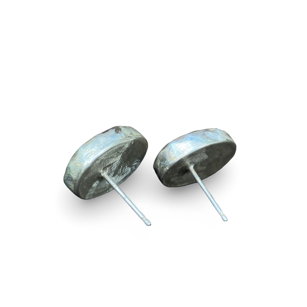Rutilated Quartz Bezel Studs