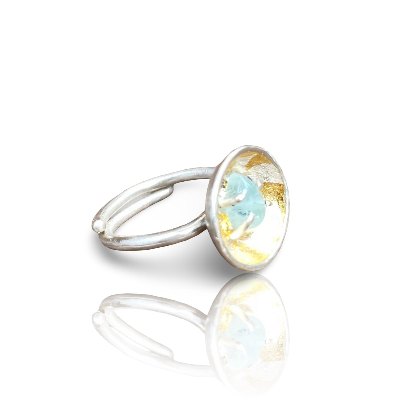 Aquamarine Cup Ring