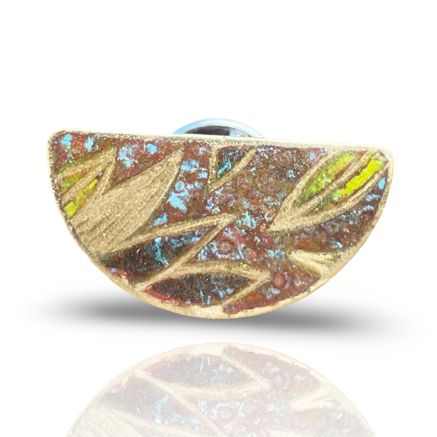 Half Moon Botanical Brooch