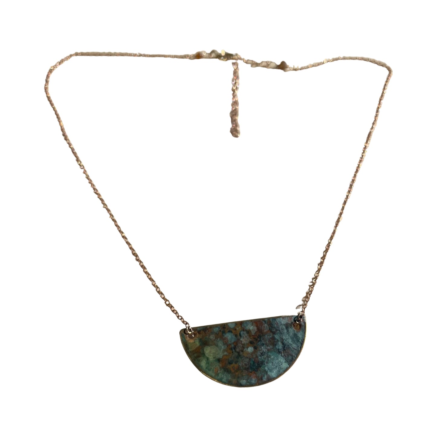 Half Moon patinated Ocean Necklace