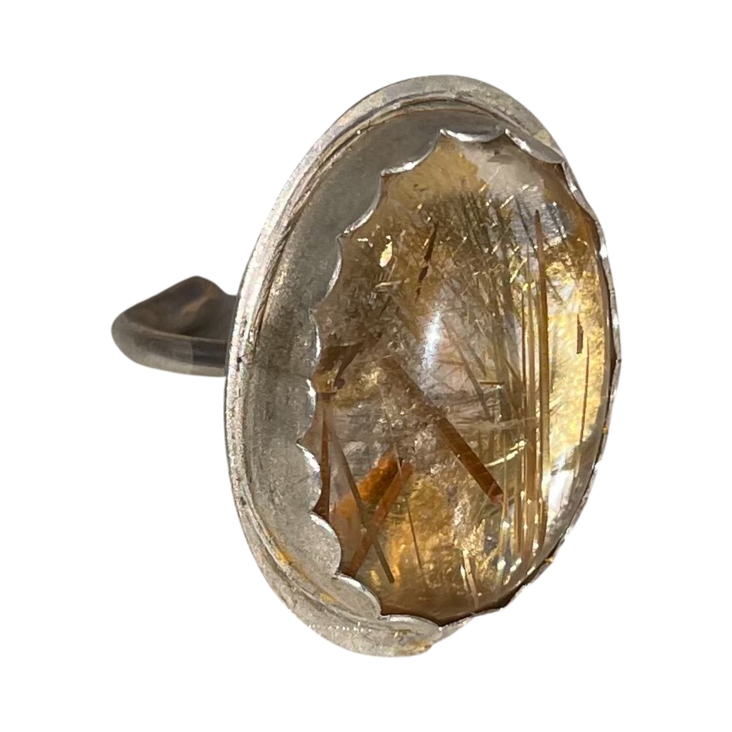 Large Rutilated Quartz Ring