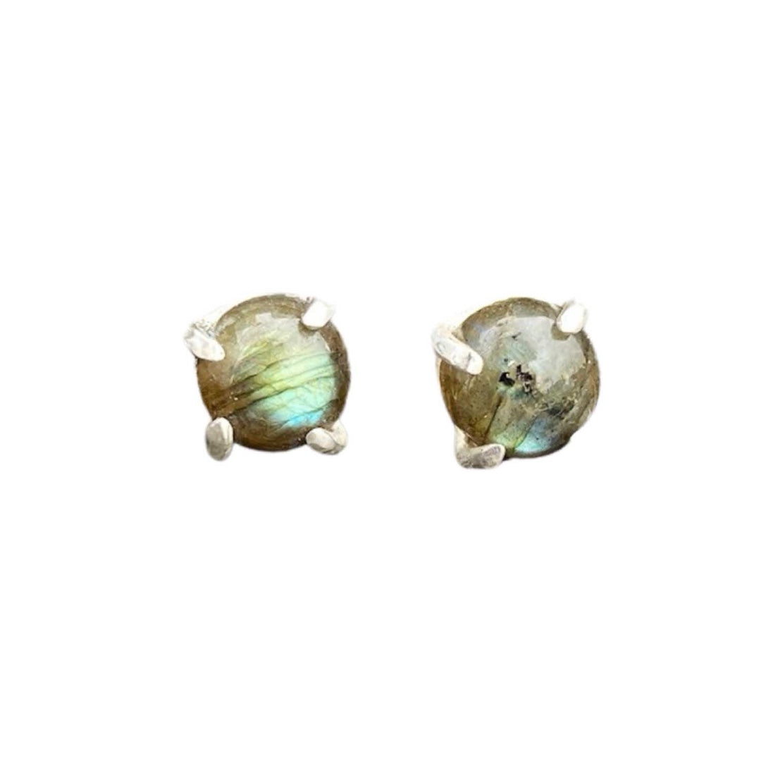 Petit Labradorite Studs