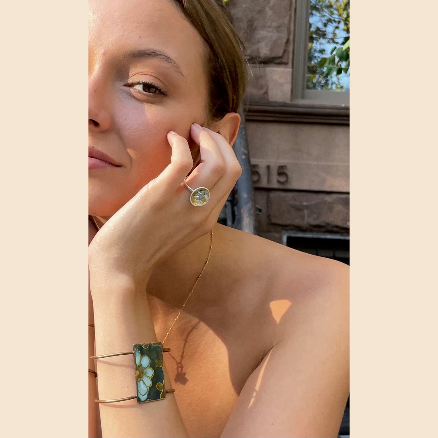 Patina Floral Bridge Bracelet