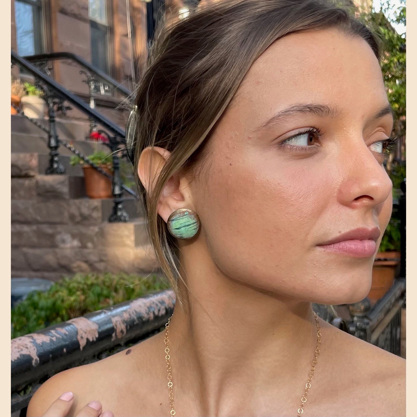 Patina Brass Dome Studs