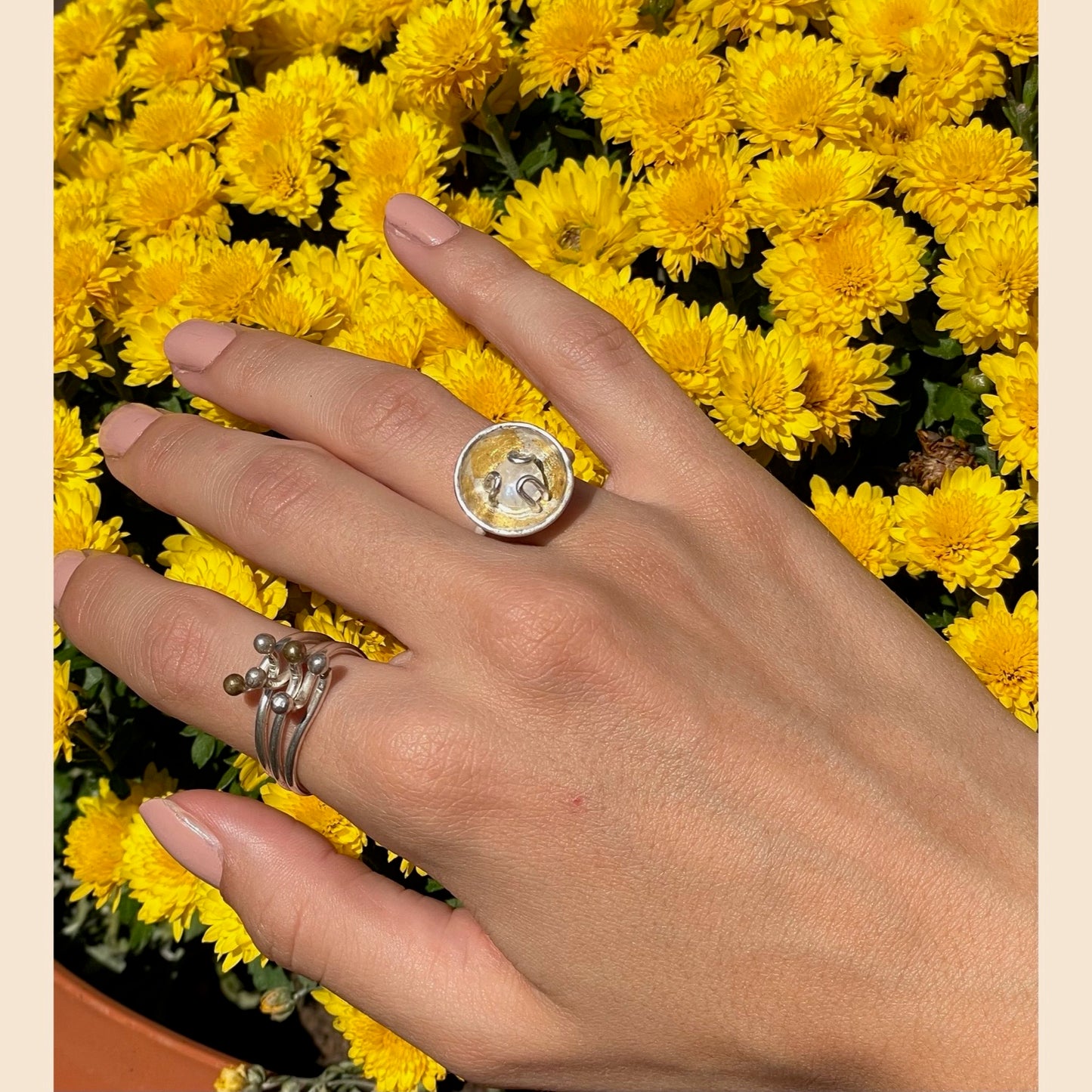 Moonstone Cup Ring