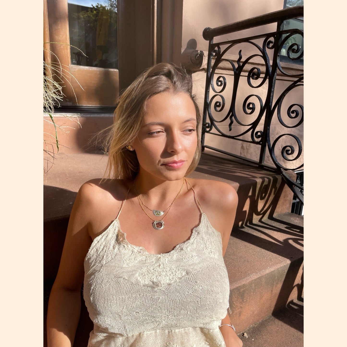 Imprinted Hagel Moon Necklace