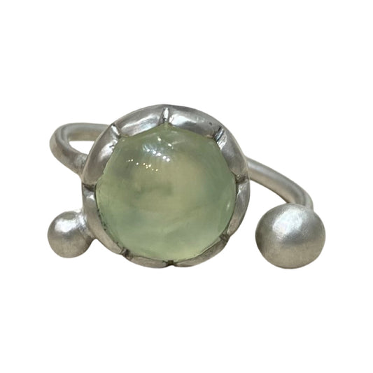 Prehnite adjustable ring