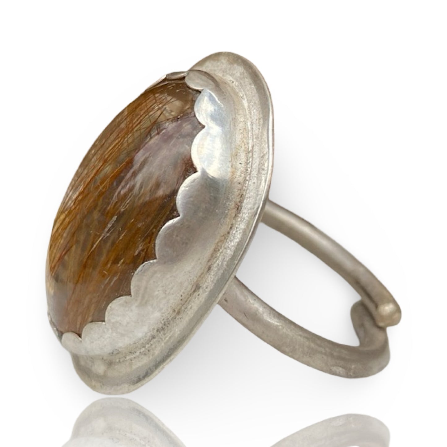 Large Rutilated Quartz Ring