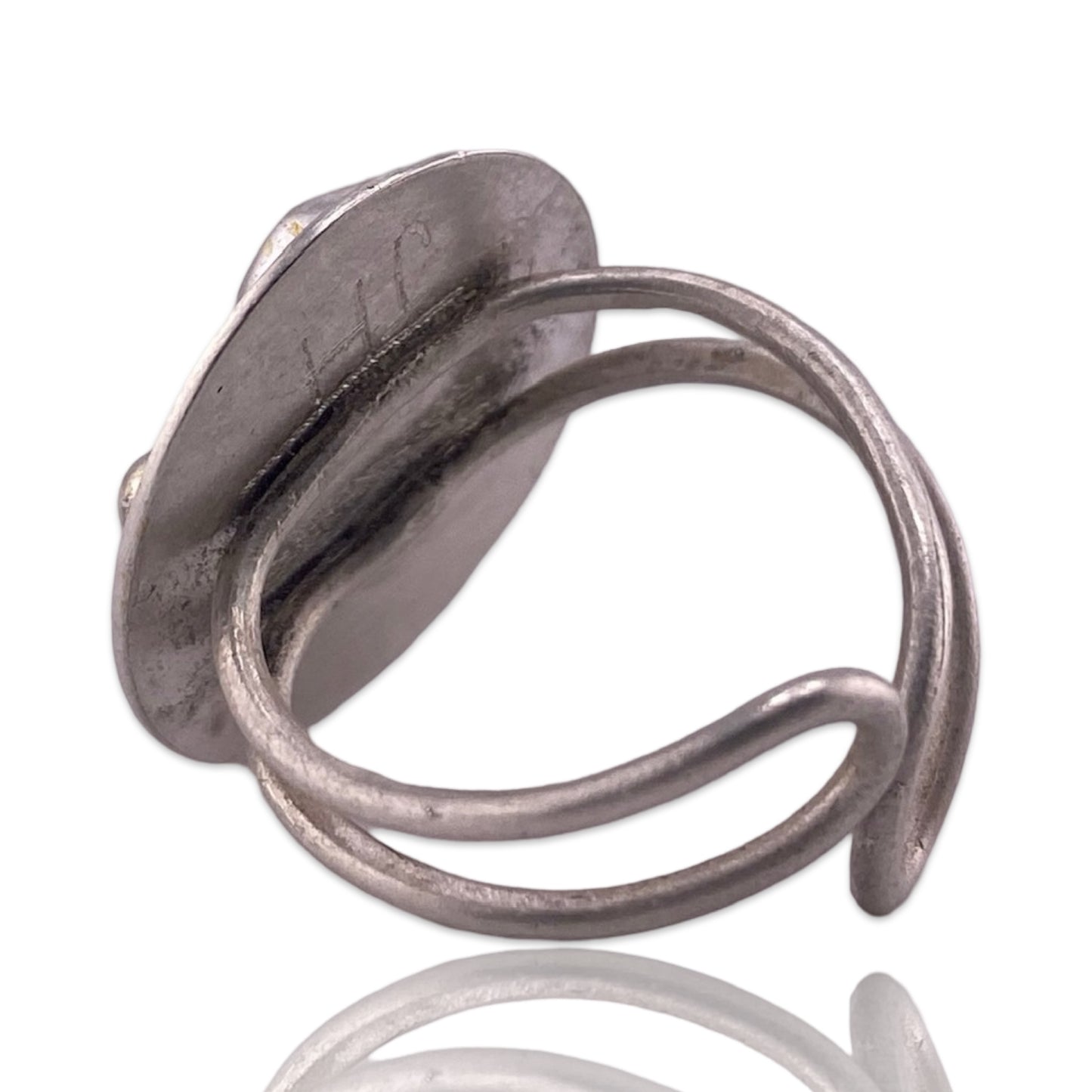 Rose Cut Marbled Labradorite Ring