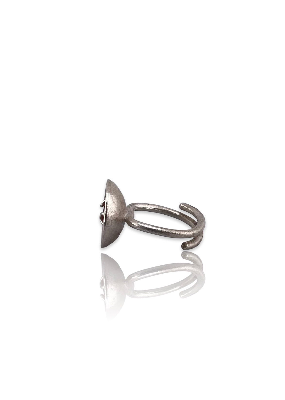 Rose Cut Garnet Cup Ring