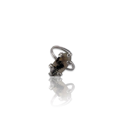 Oval Dendritic Agate Ring