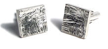 Textured Silver Cufflinks