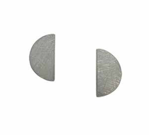 Silver Half Moon Studs