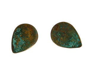 Patina Teardrop Fall 1 Inch Studs