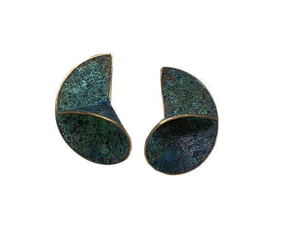 3-D Patina Earrings
