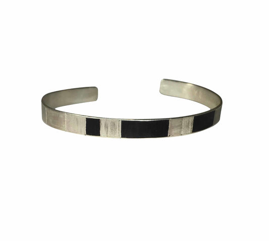 Silver Striped Mini Bracelet