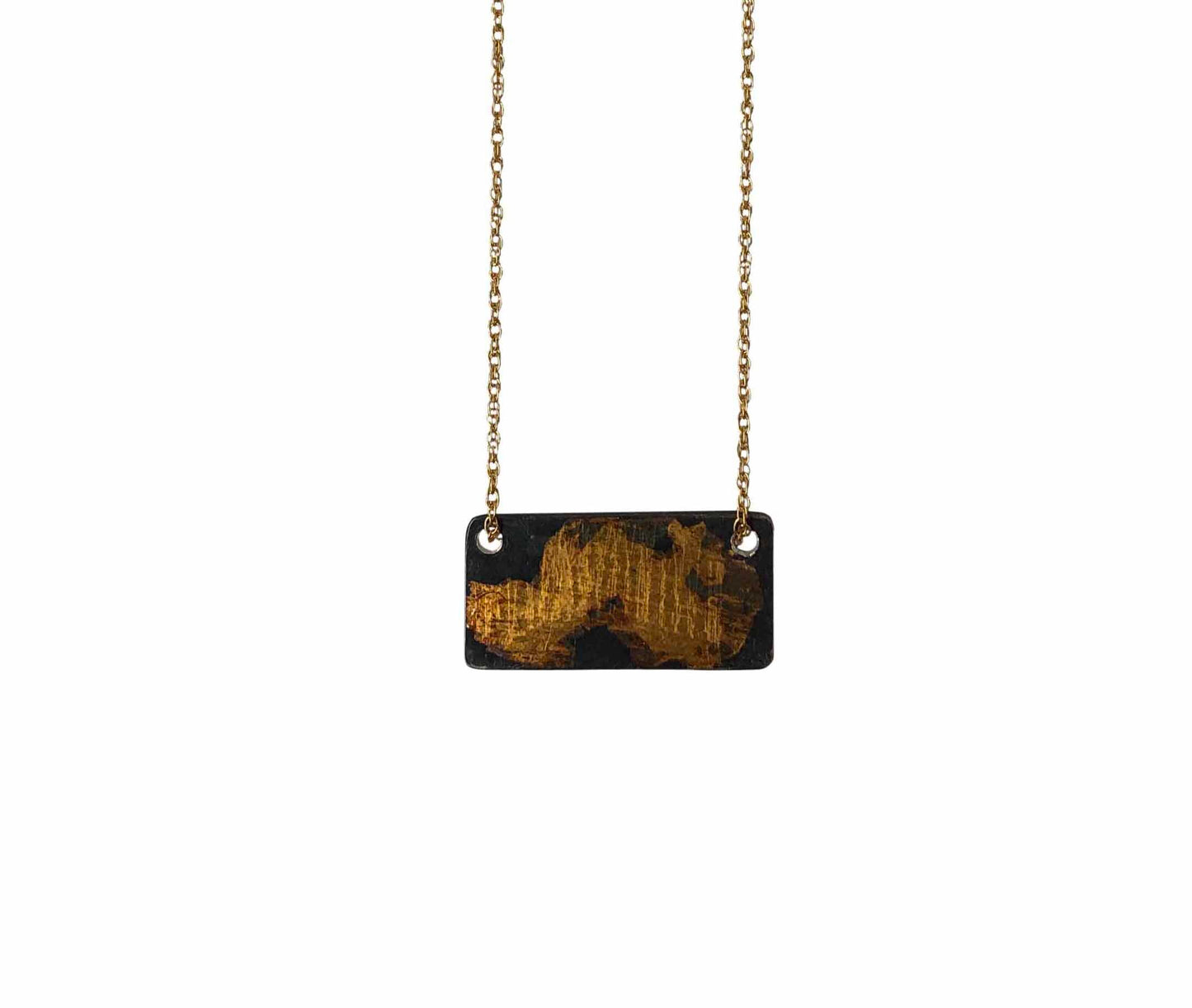 Marbled Label Necklace
