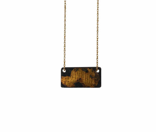 Marbled Label Necklace