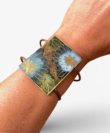 Patina Floral Bridge Bracelet
