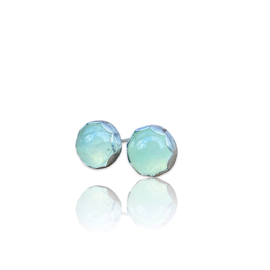 Prehnite Studs