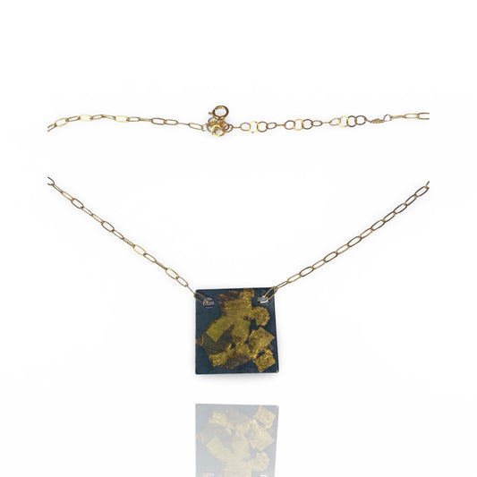 Marbled Square Necklace