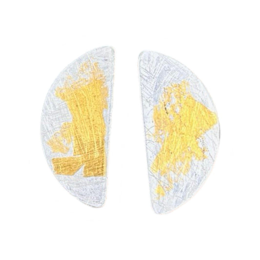 Large Half Moon Marbled Studs
