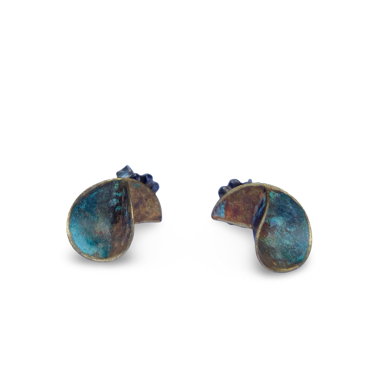 3-D Patina Earrings