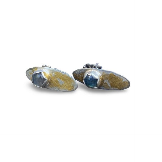 Imprinted Labradorite Studs