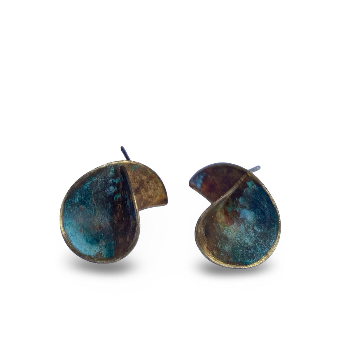 3-D Patina Earrings