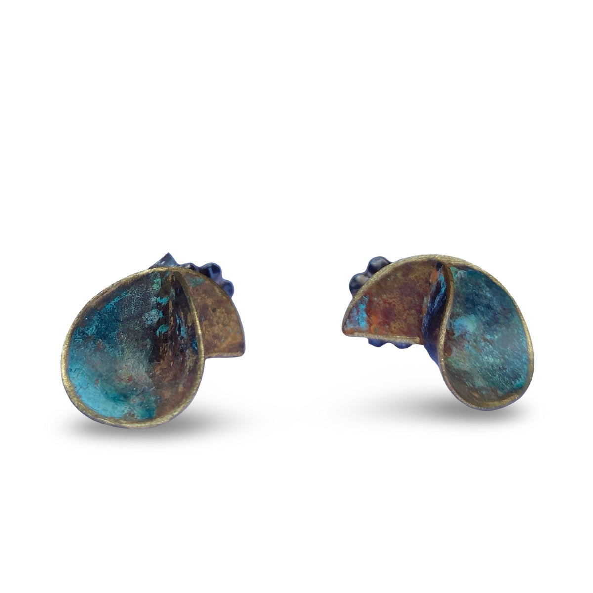 3-D Patina Earrings