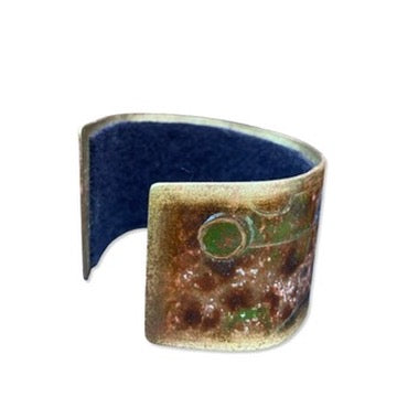 Large Geometric Patina Bracelet