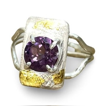 Gemstone Plate Ring