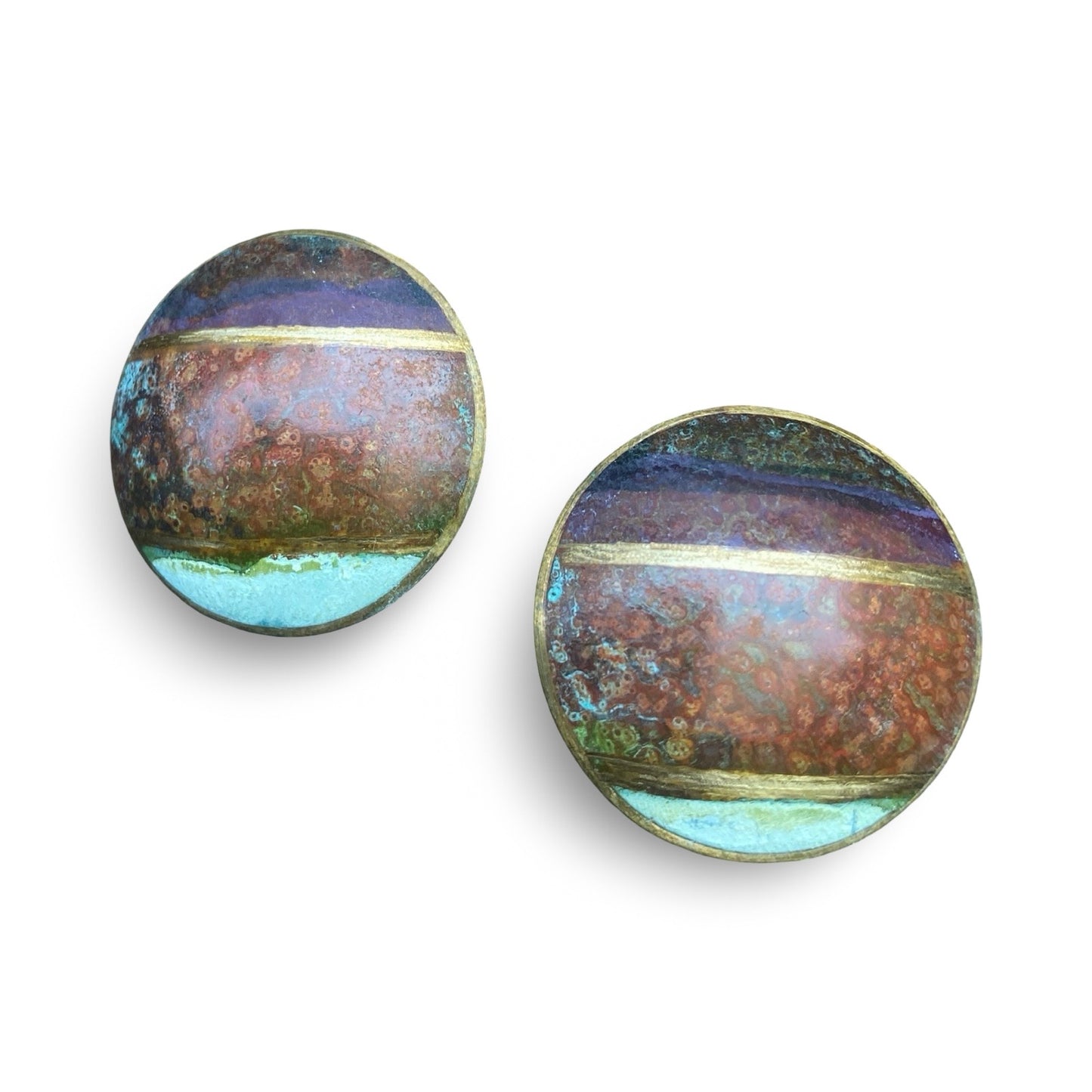 Patina Sunrise Dome Stud