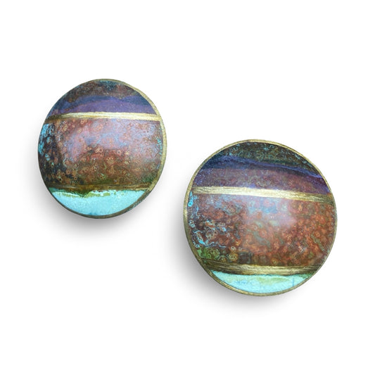 Patina Sunrise Dome Stud