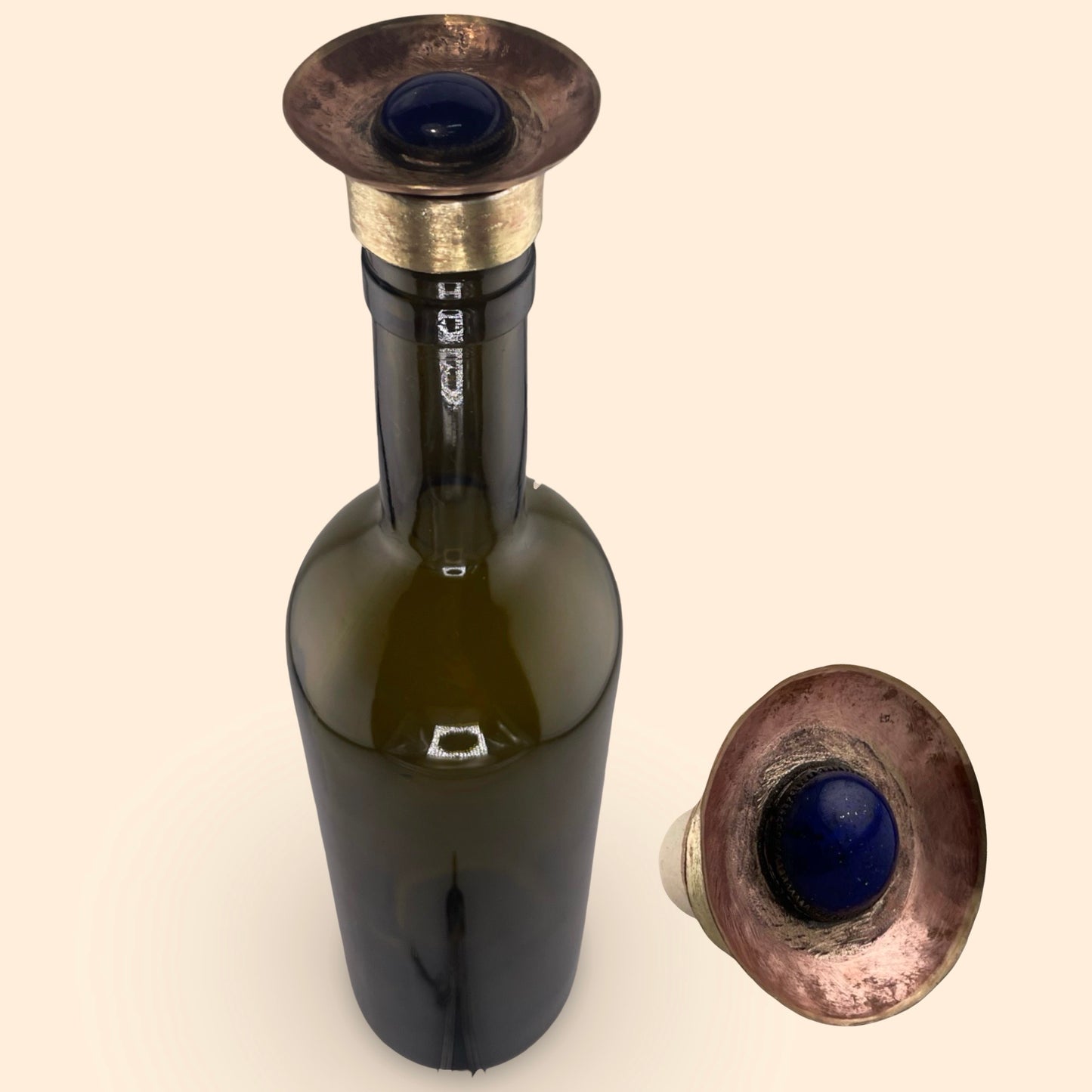 Bottle stopper Lapis Lazuli
