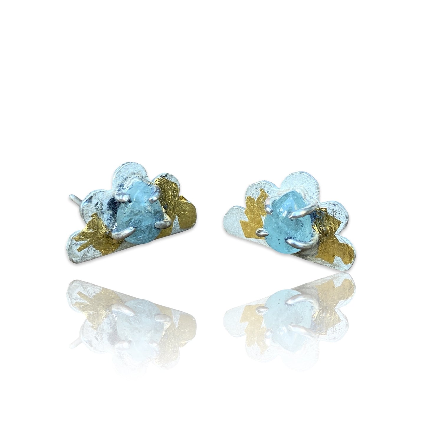 Aquamarine Cloud Studs