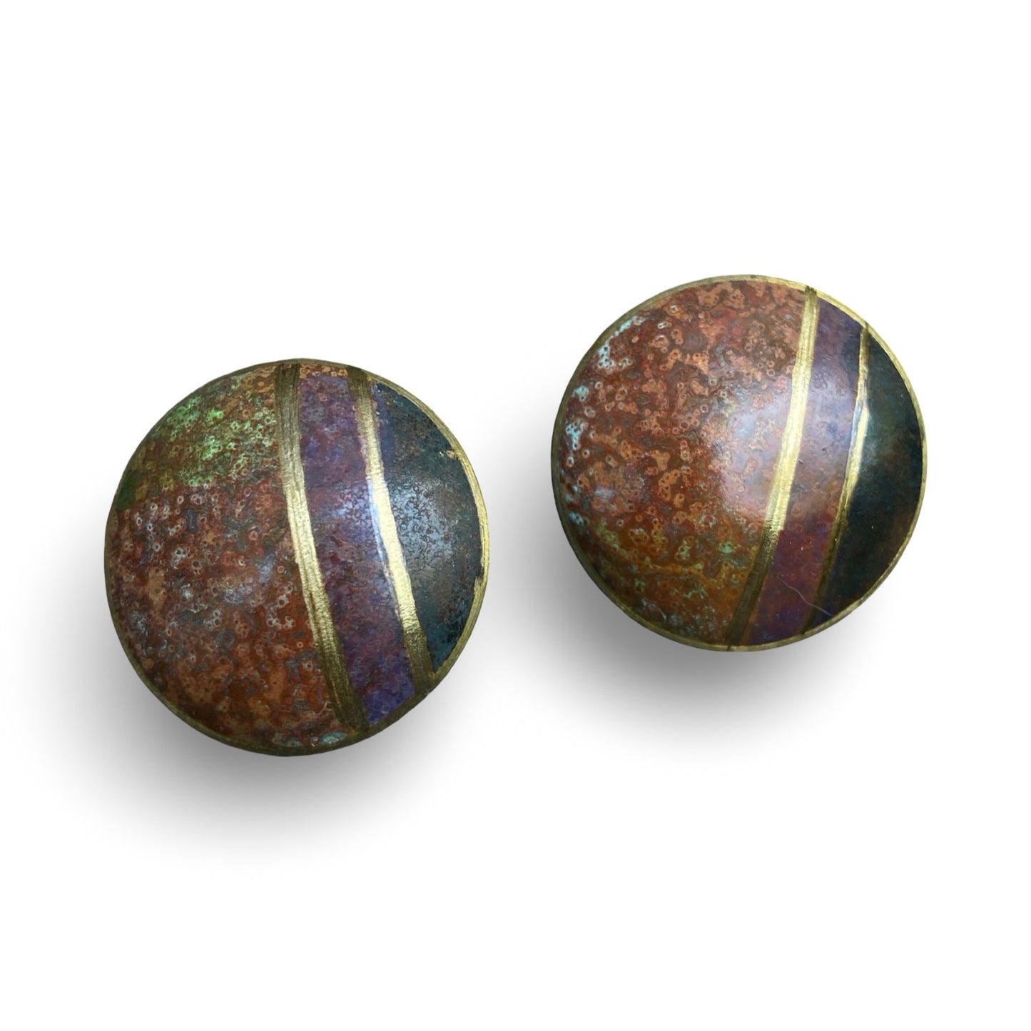 Patina Sunrise Dome Stud