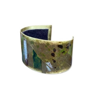 Large Geometric Patina Bracelet