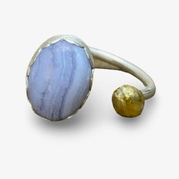 Lace Agate Double Ring
