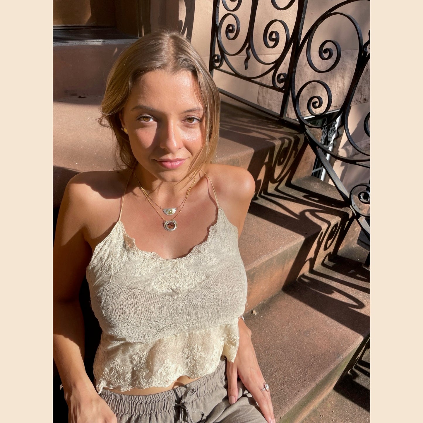 Imprinted Hagel Moon Necklace
