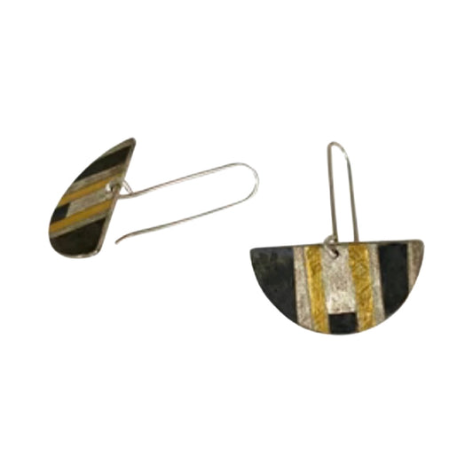 Half Moon Dangling Mondrian Earring