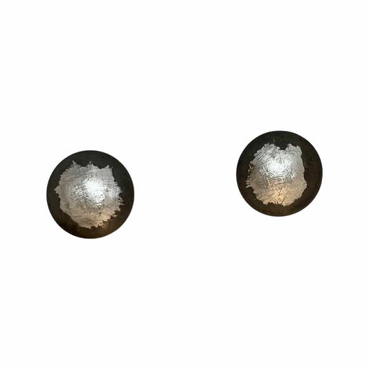 Silver Blackened Coin Studs